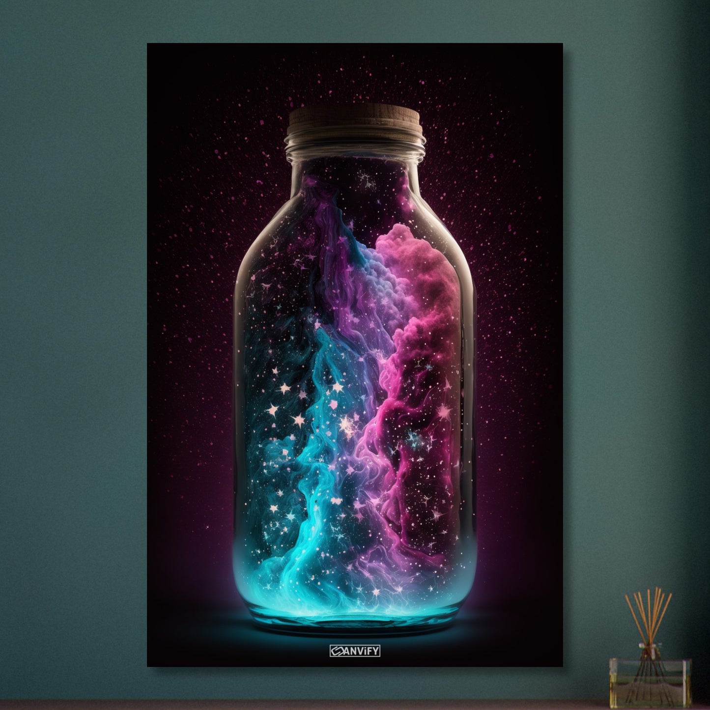 Nebula Cloud in Glas Bottle