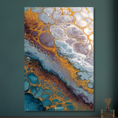 Fluid Art White Bubbles