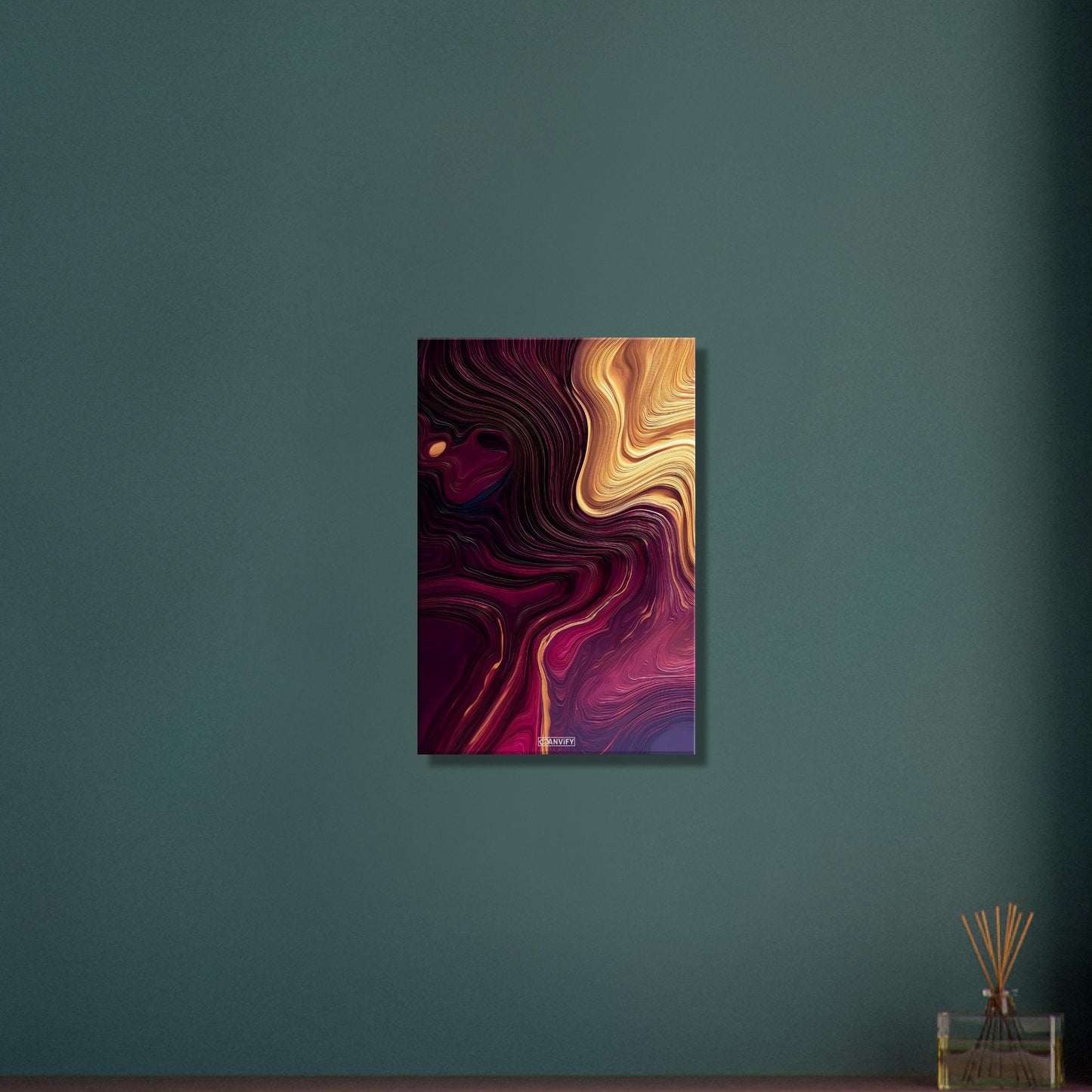 Fluid Art Magenta Curves