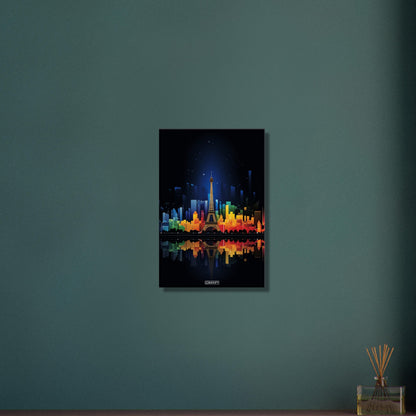 Colorized Paris Skyline