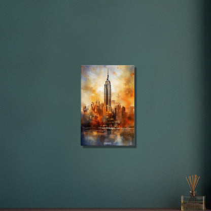 Watercolored Empire State Building