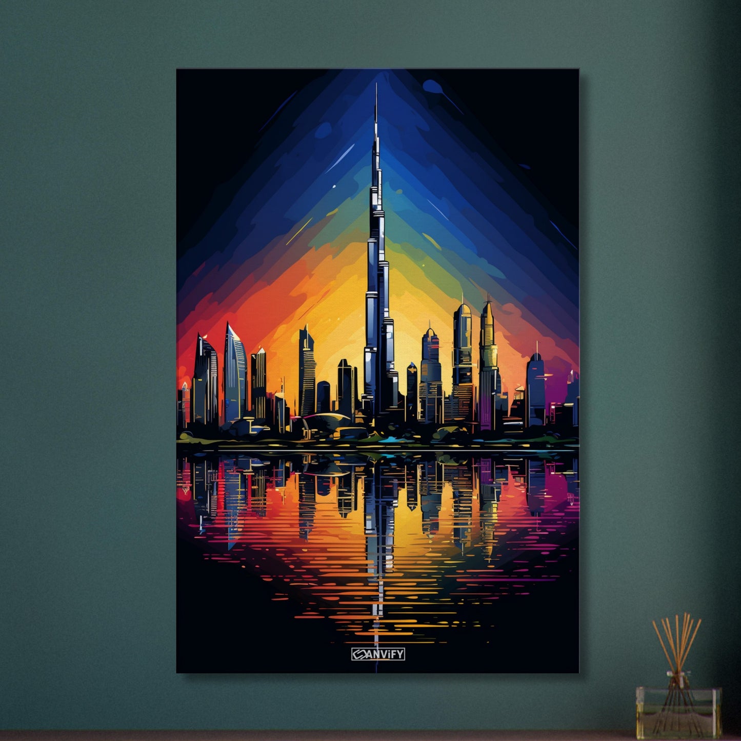 Splashed Dubai Skyline
