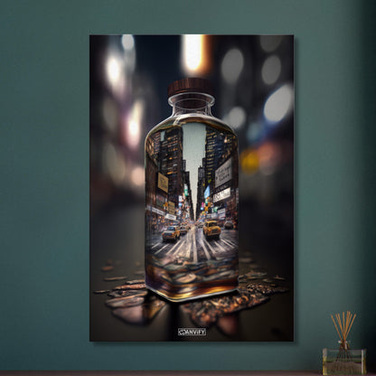 New York Broadway in Glas Bottle