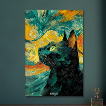 Black Cat Painting
