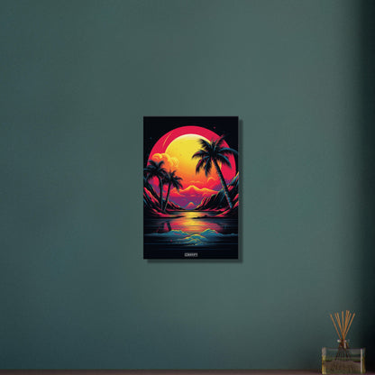 Retro Palmscape Sunset