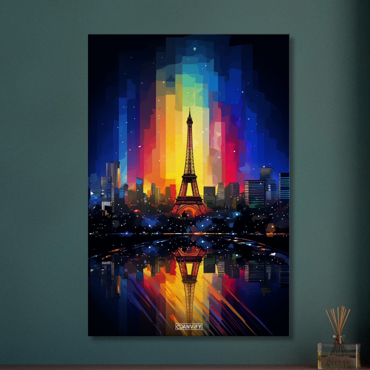 Splashed Paris Skyline