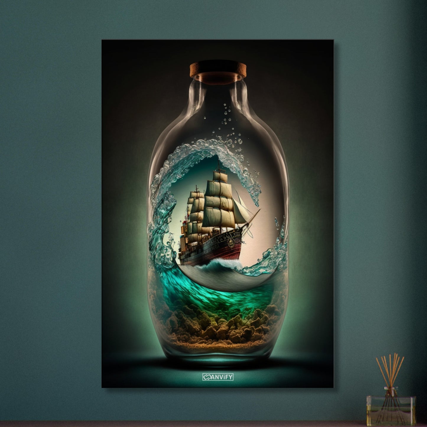 Pirate Ship in Glas Bottle