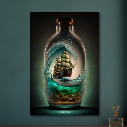 Pirate Ship in Glas Bottle