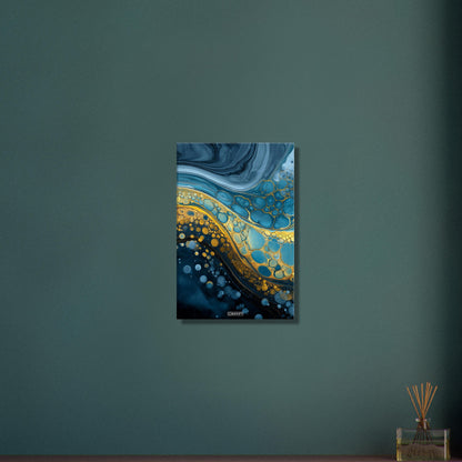 Fluid Art Blue Bubbles