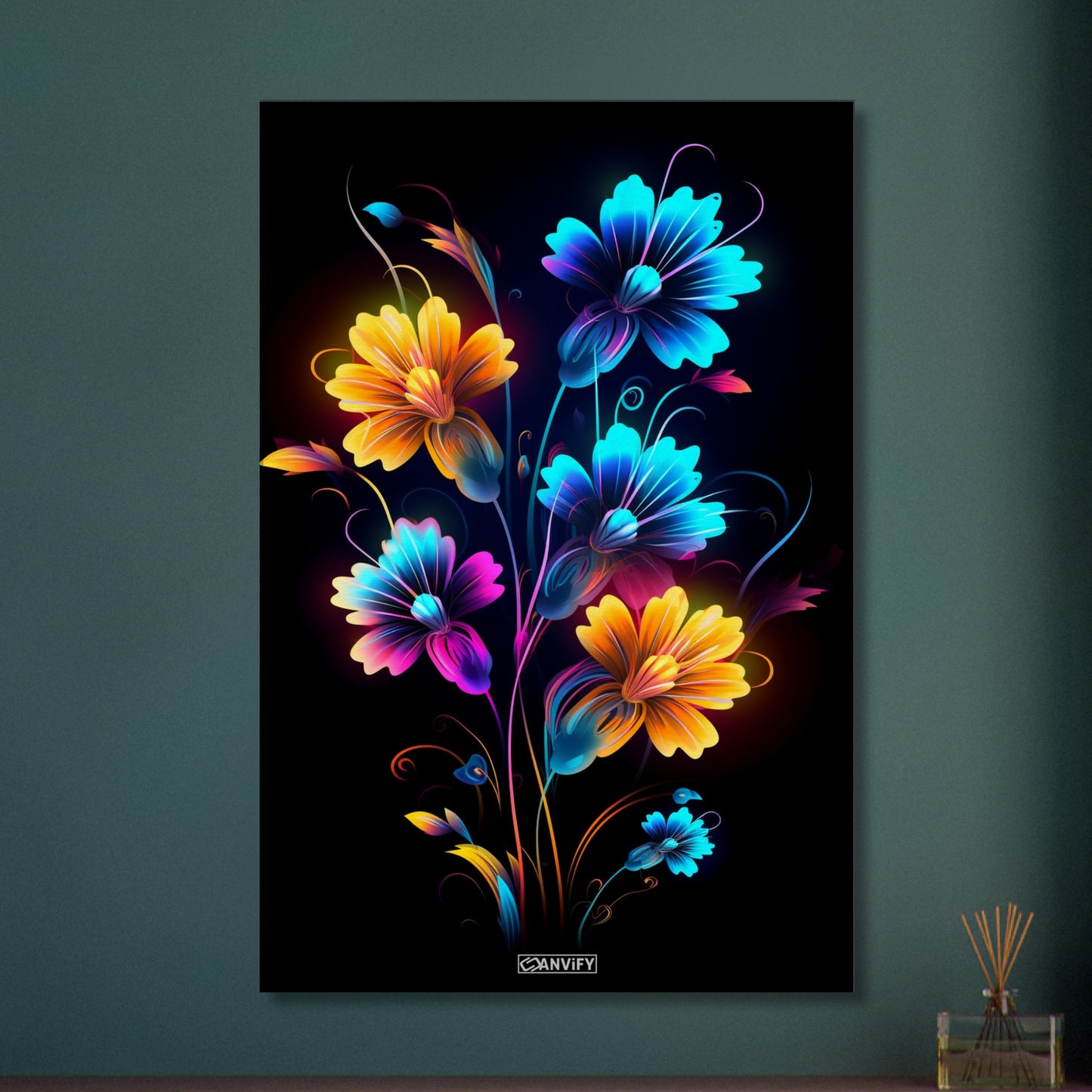 Energized Neon Flowers