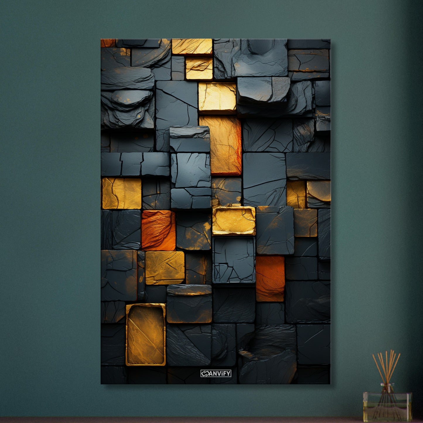 Gold Brick Wall