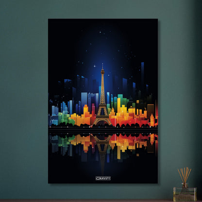Colorized Paris Skyline