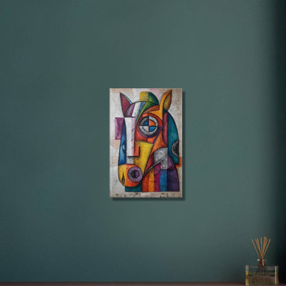 Abstract Cubist Horse Painting
