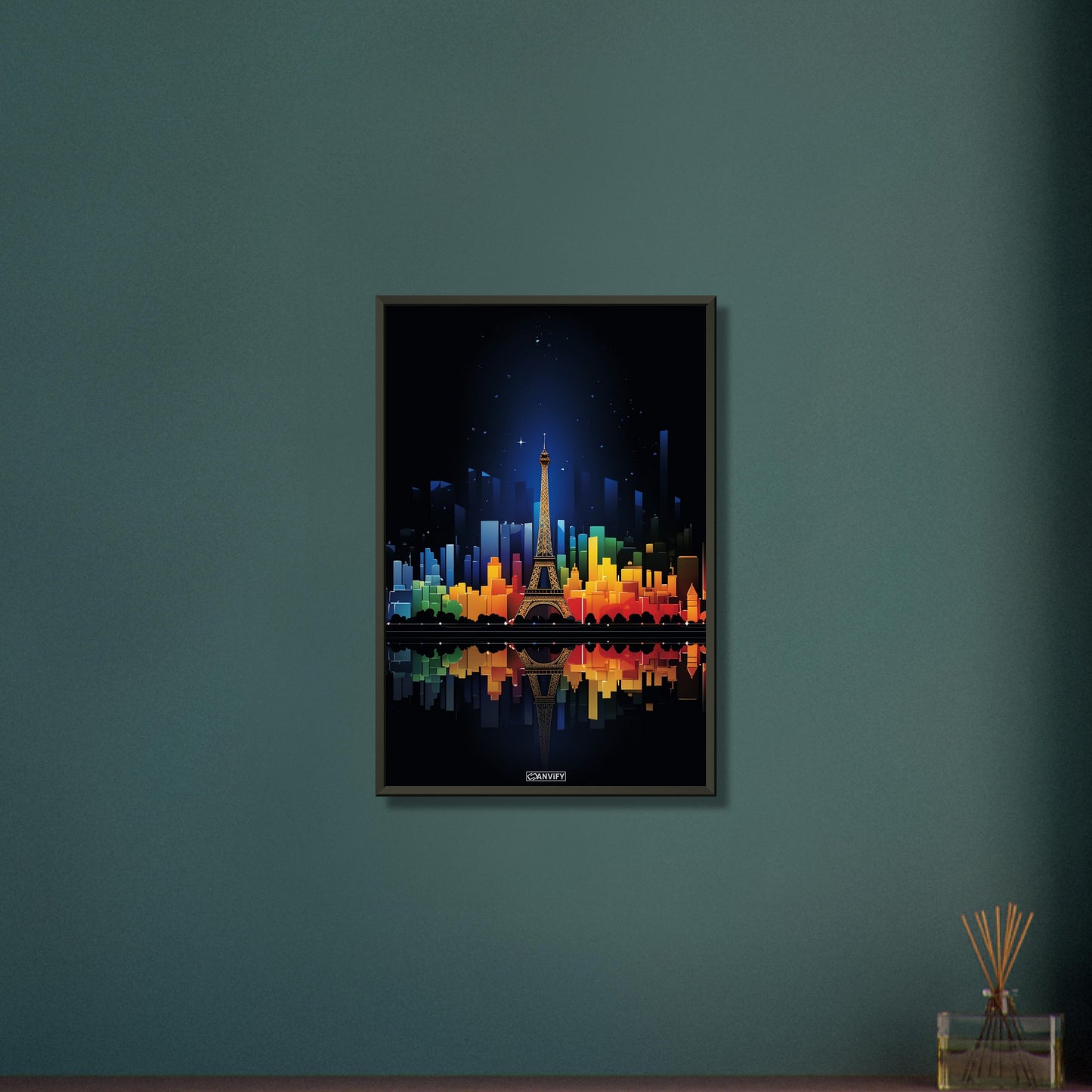Colorized Paris Skyline