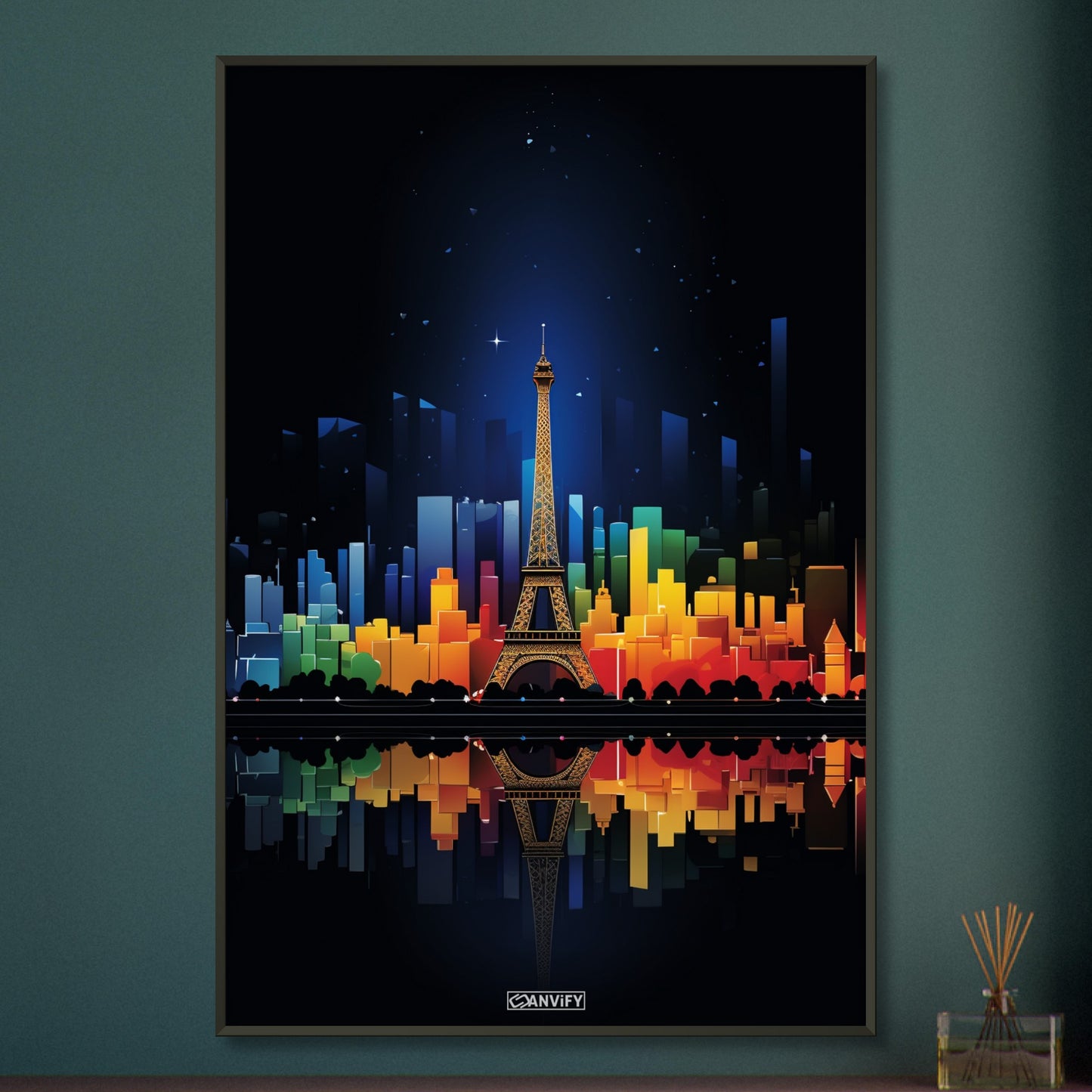 Colorized Paris Skyline
