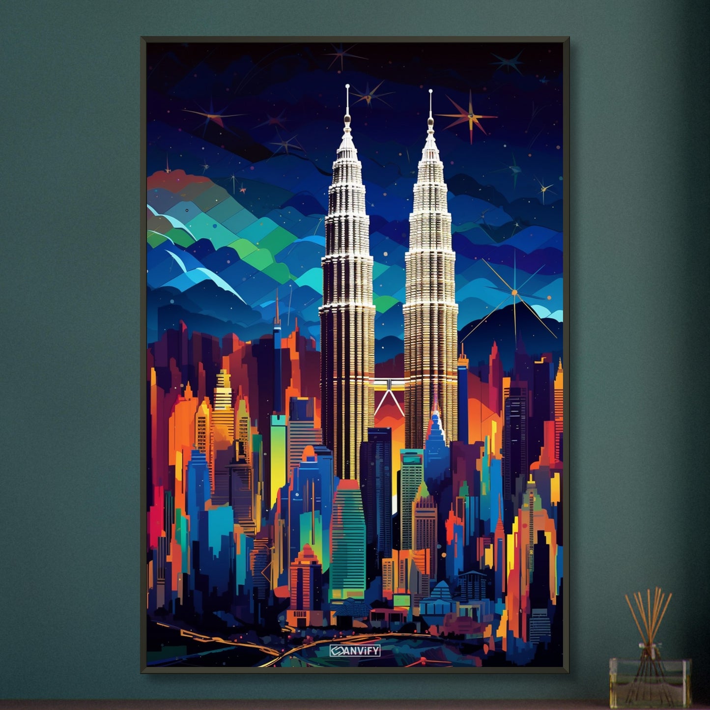 Splashed Kuala Lumpur Skyline