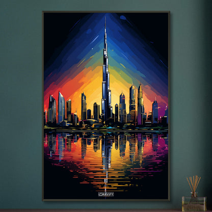 Splashed Dubai Skyline
