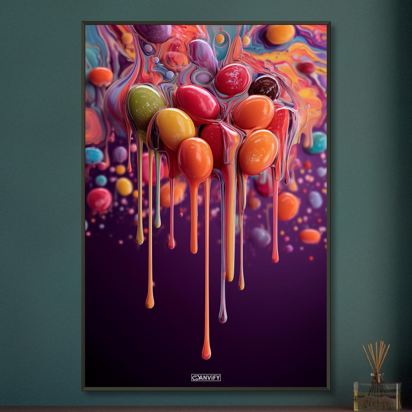 Fluid Art Flowing Bubbles