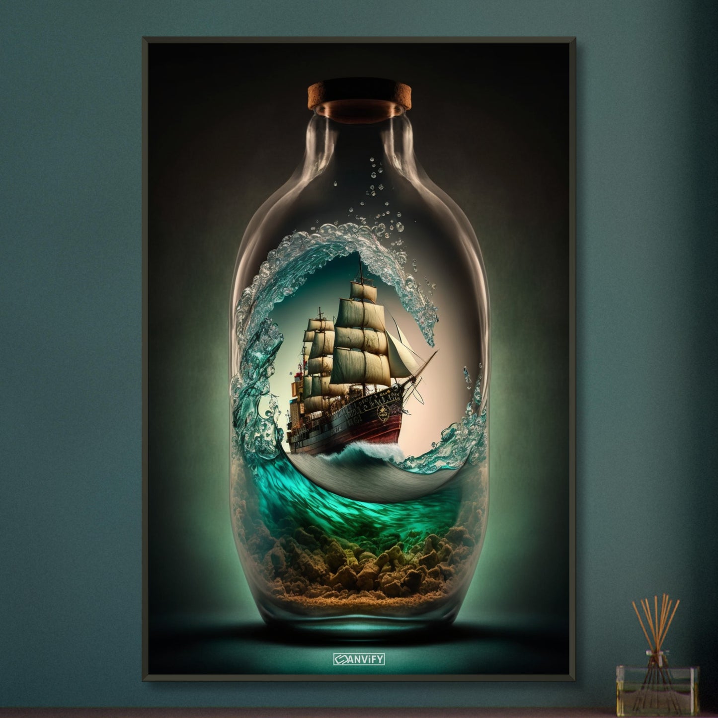 Pirate Ship in Glas Bottle