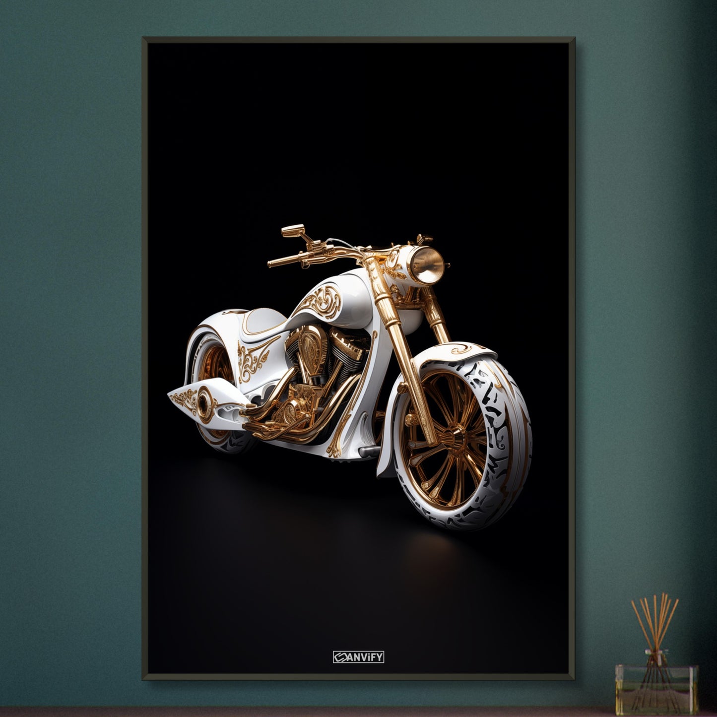 White and Gold Chopper