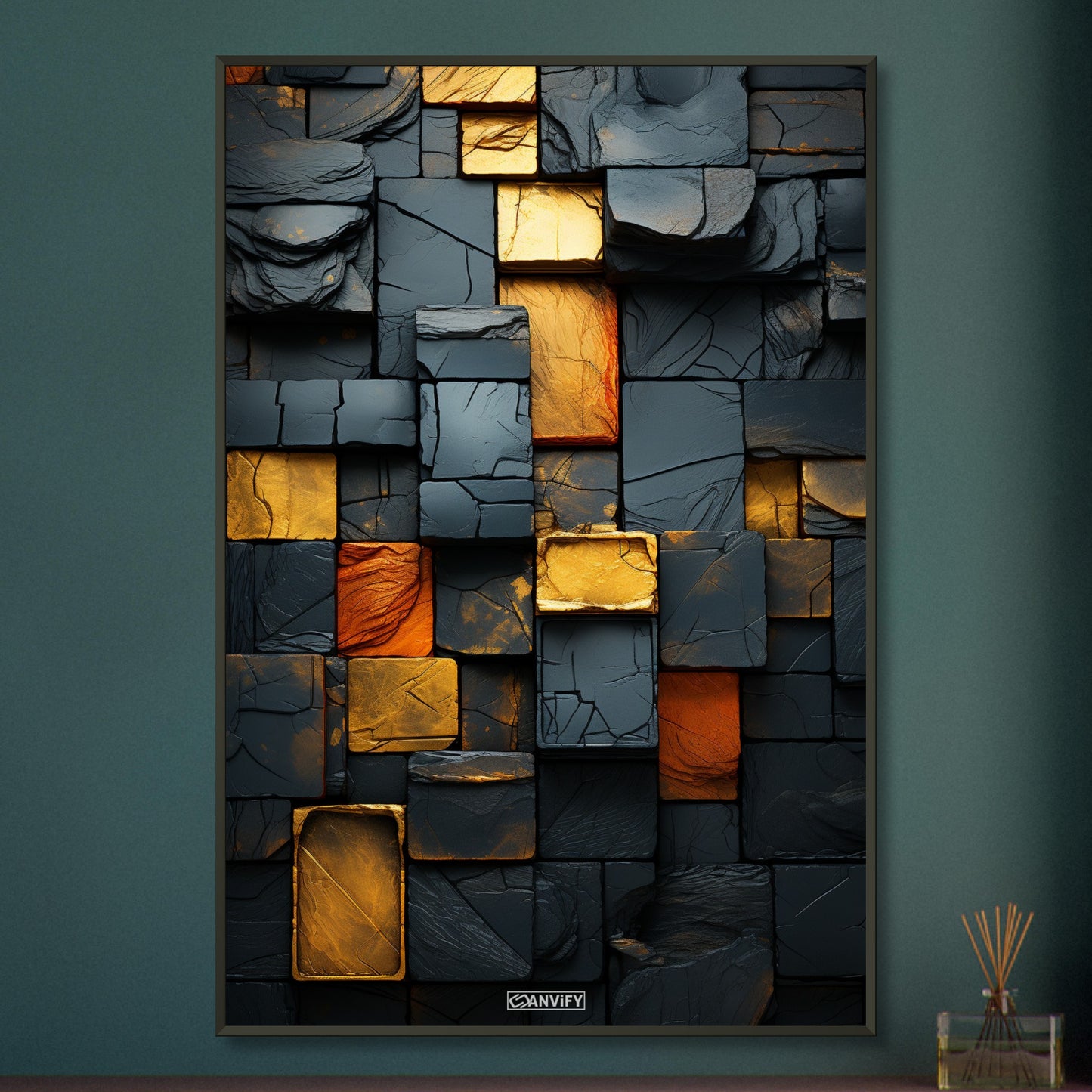 Gold Brick Wall