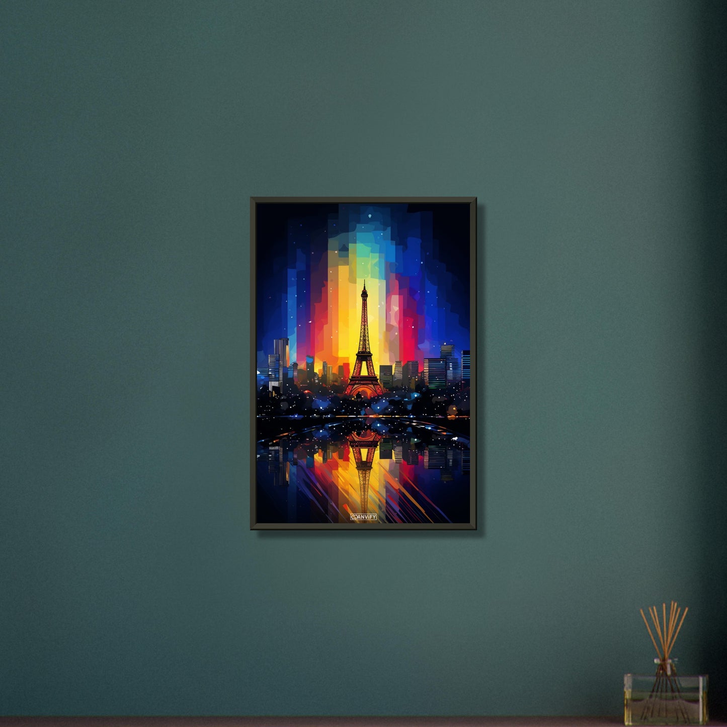 Splashed Paris Skyline