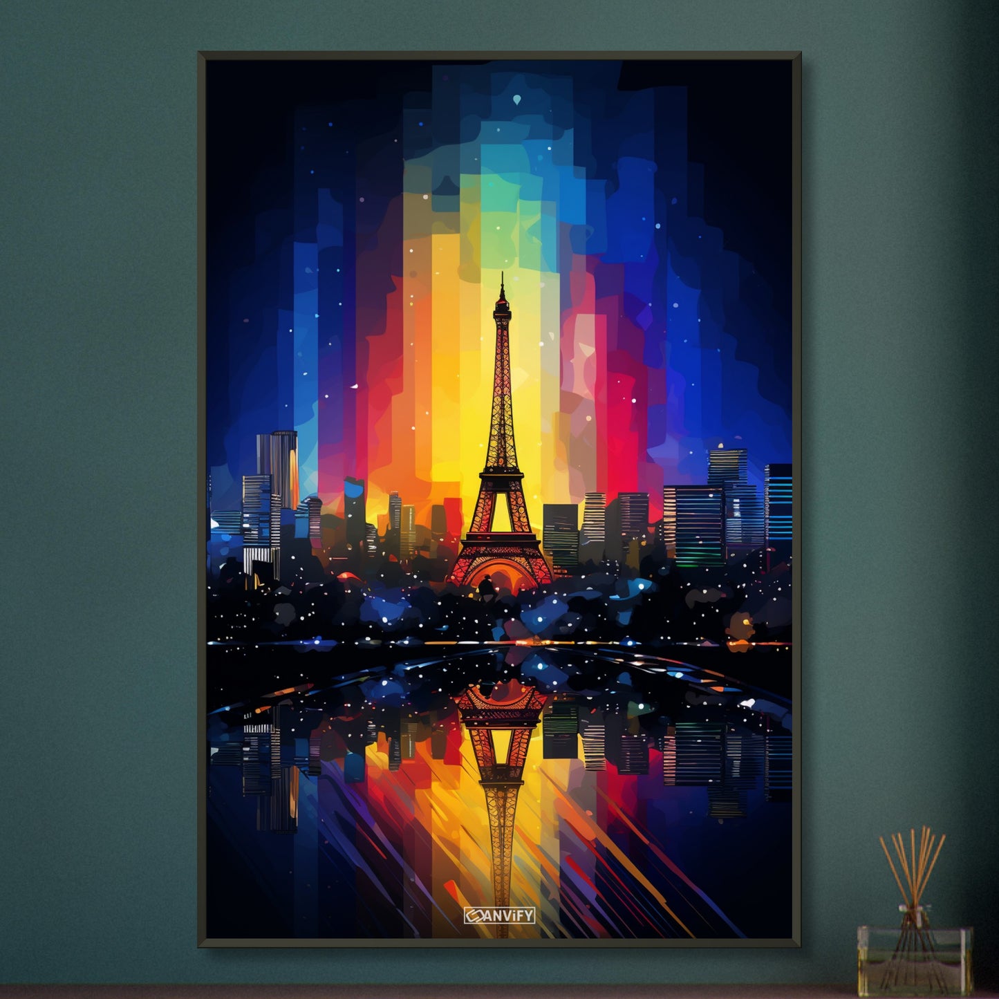 Splashed Paris Skyline