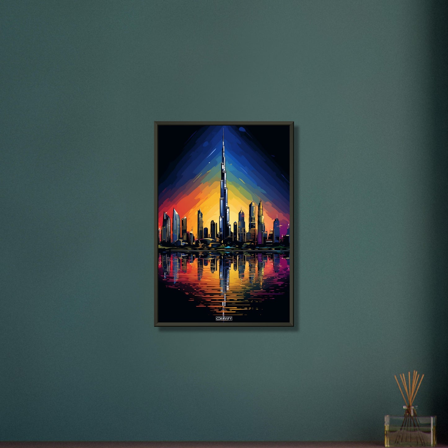 Splashed Dubai Skyline