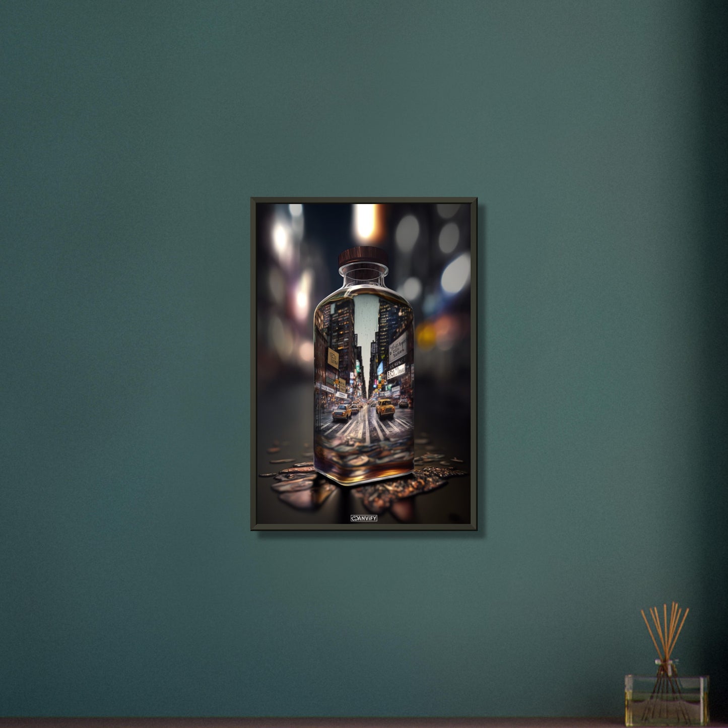 New York Broadway in Glas Bottle