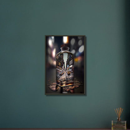 New York Broadway in Glas Bottle