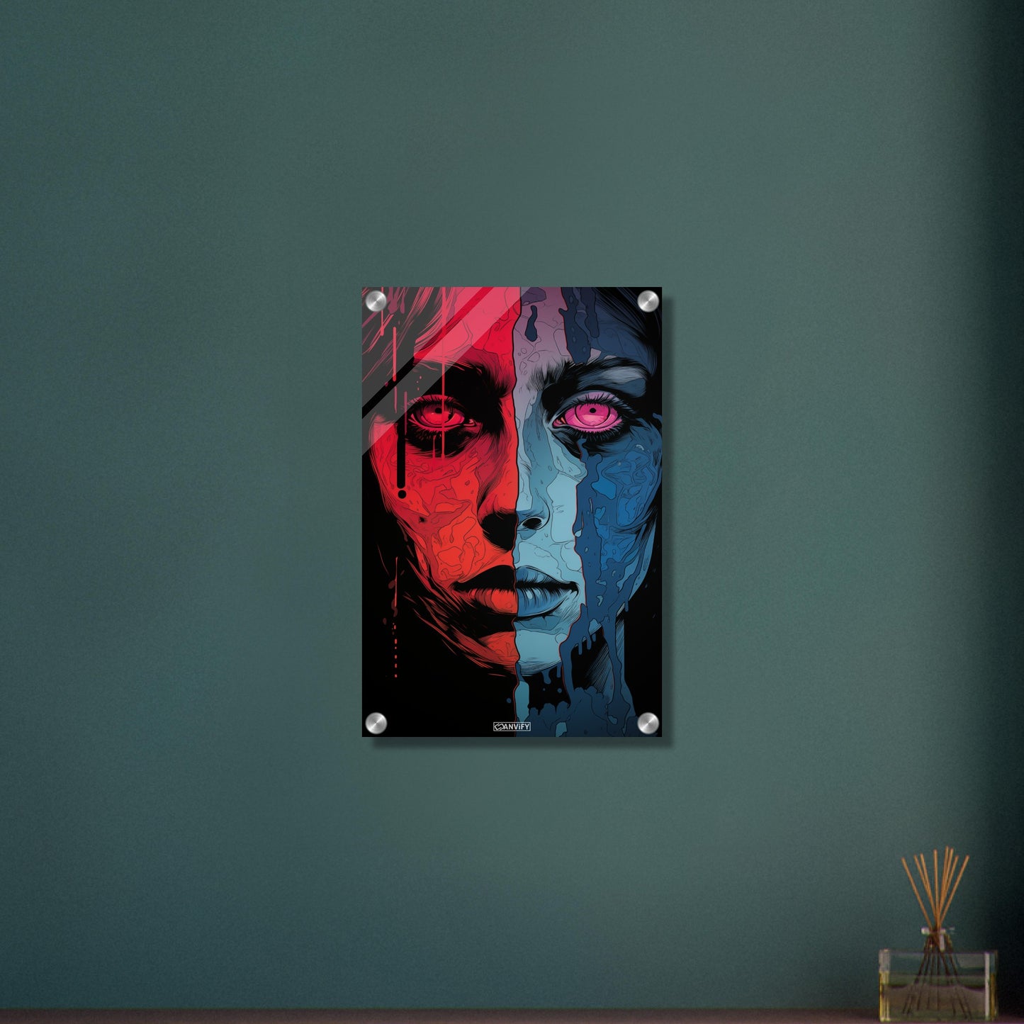 Katy Perry im Pop Art Stil auf einem Acrylbild