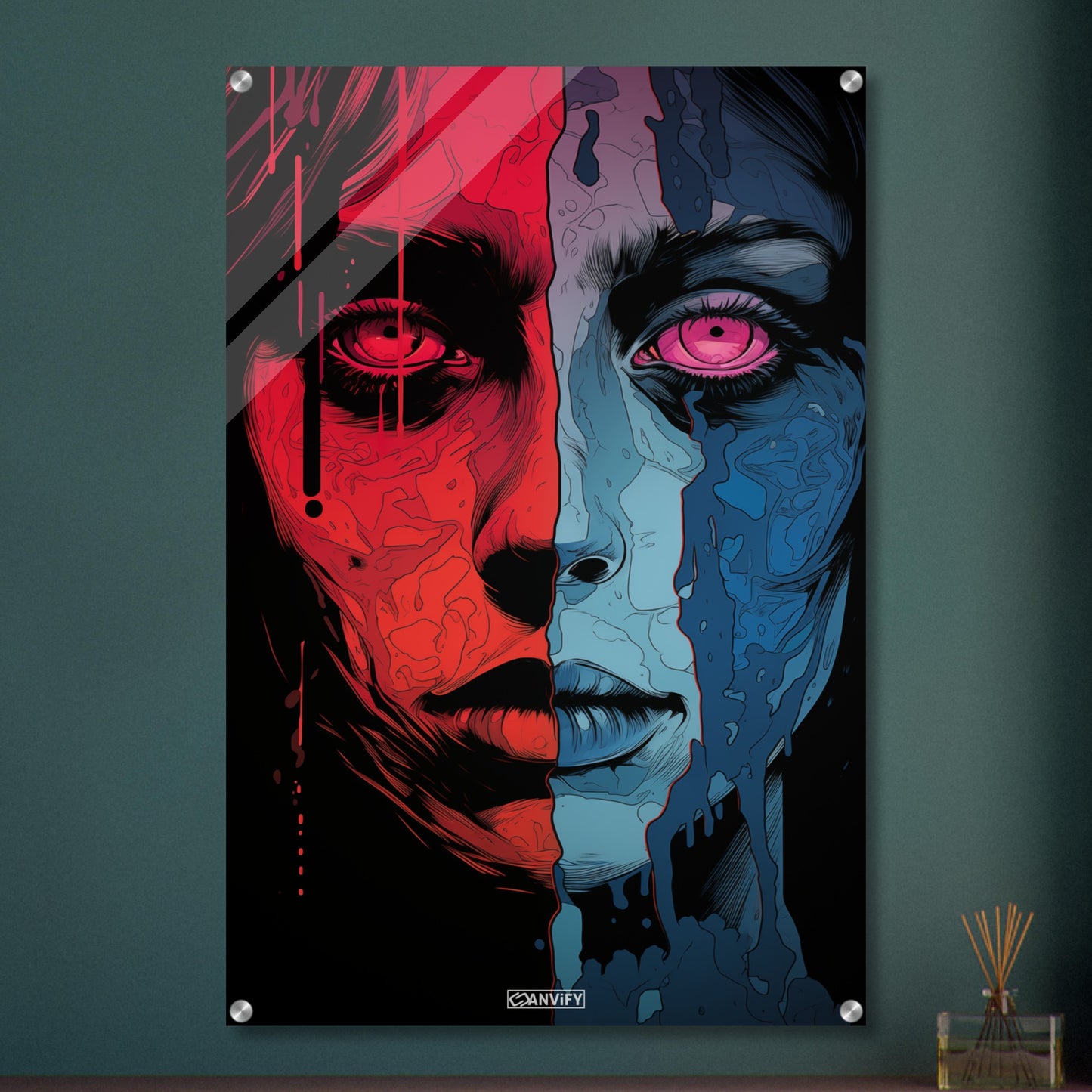 Katy Perry im Pop Art Stil auf einem Acrylbild