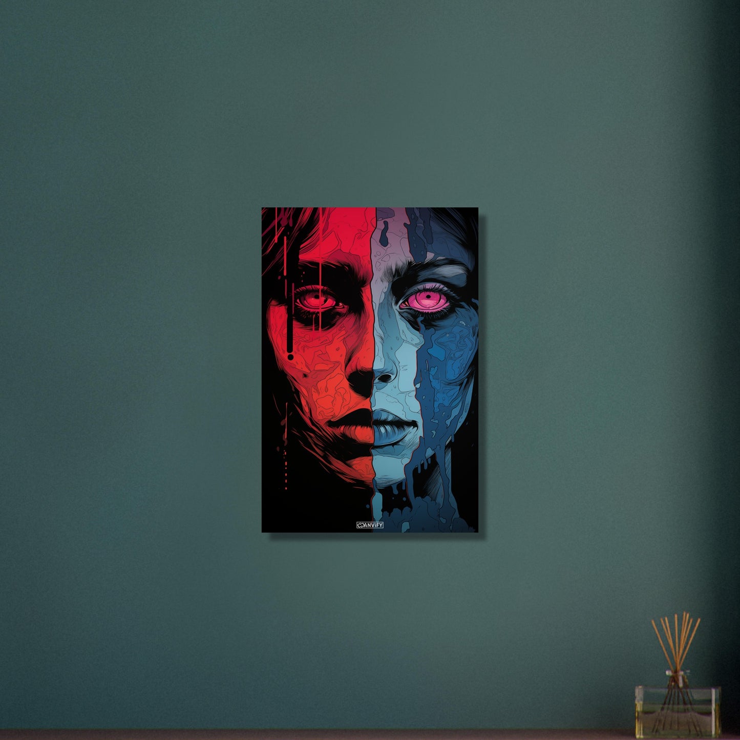 Katy Perry im Pop Art Stil auf Aluminium