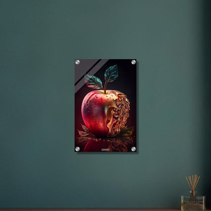 Köstlicher roter Apfel auf einem Acrylbild