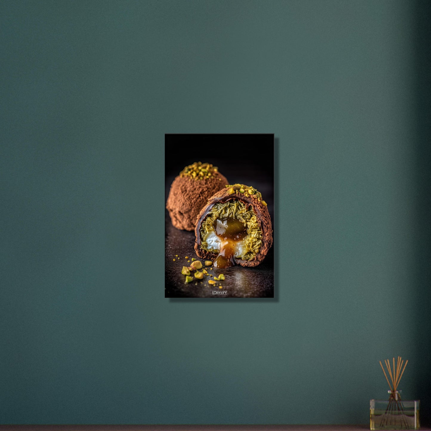 Dubai Knuspriger Keks mit Marshmallow auf einer Leinwand