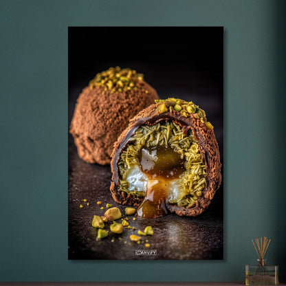 Dubai Knuspriger Keks mit Marshmallow auf einer Leinwand