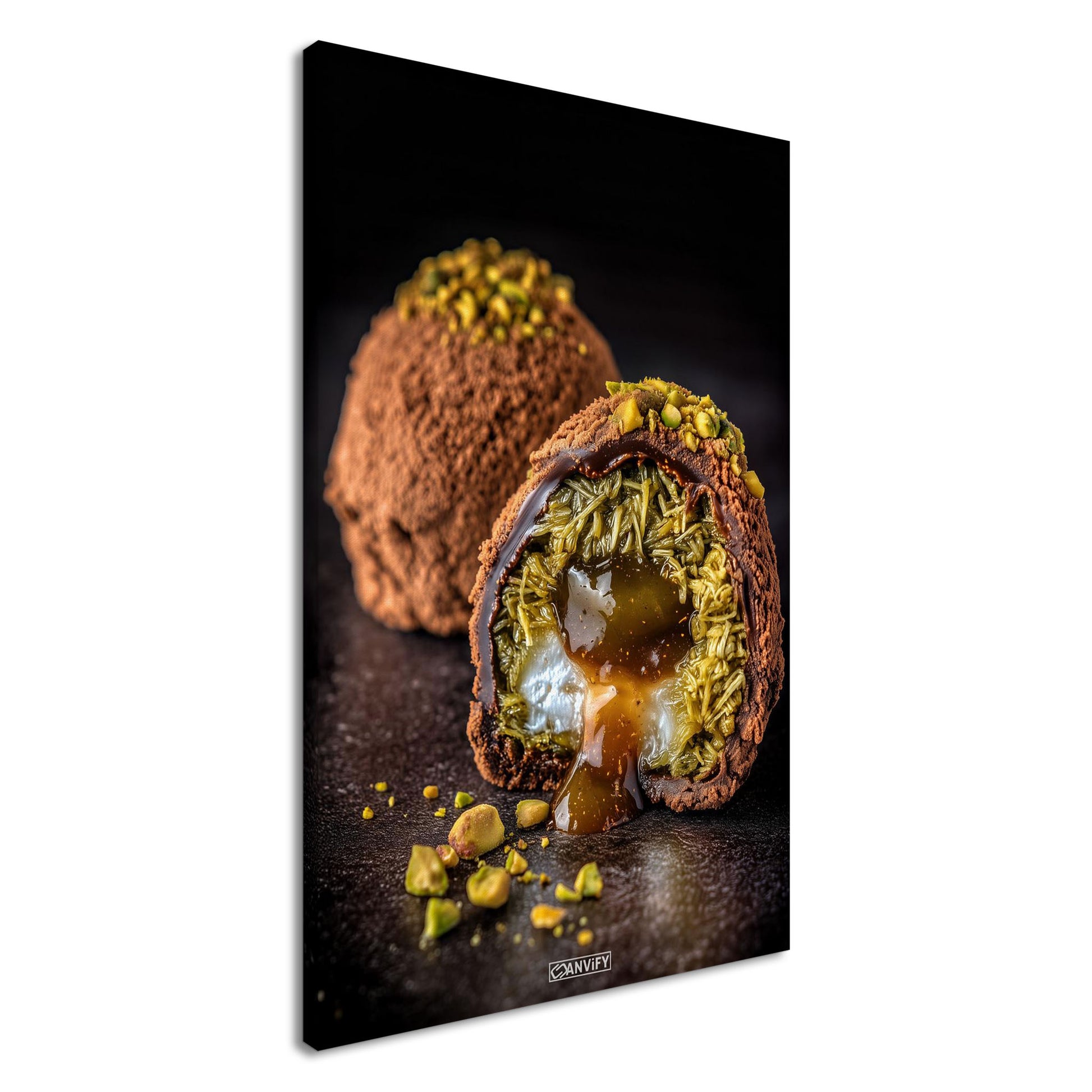 Dubai Knuspriger Keks mit Marshmallow auf einer Leinwand