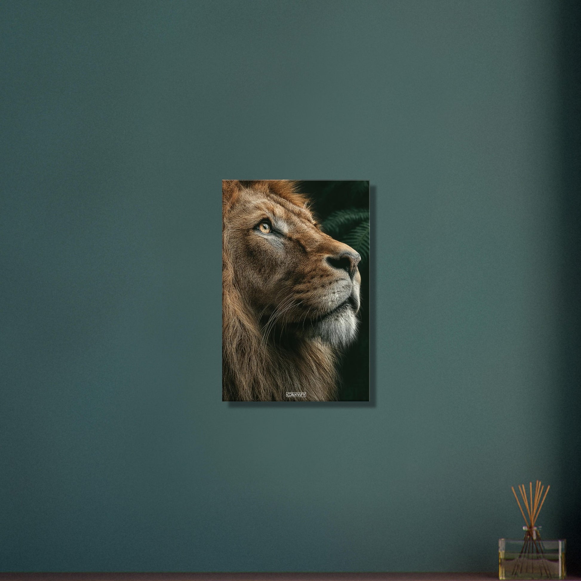 Löwe Portrait auf einer Leinwand