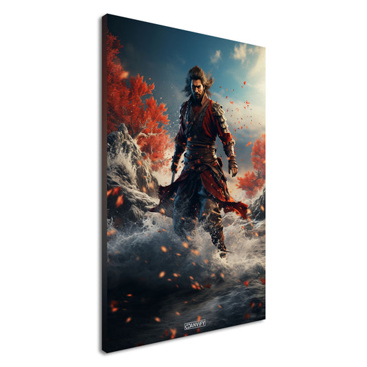 Wasser-Assassine aus Mortal Kombat auf einer Leinwand