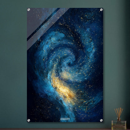 Galaxie mit Sternen und Nebel auf einem Acrylbild