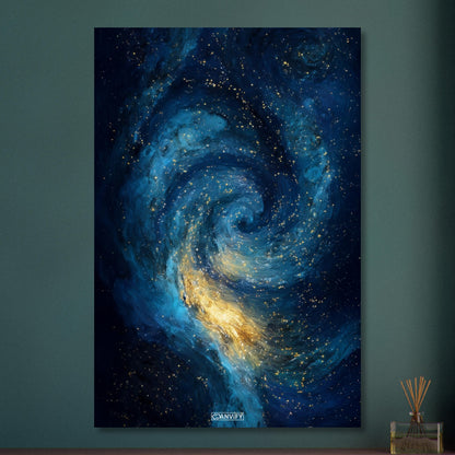 Galaxie mit Sternen und Nebel auf Aluminium