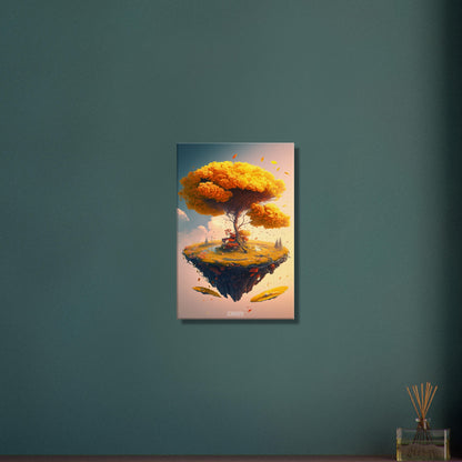 Ginkgobaum mit Baumhaus auf einer Leinwand