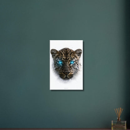 Portrait eines Leoparden in Acrylfarben auf einer Leinwand