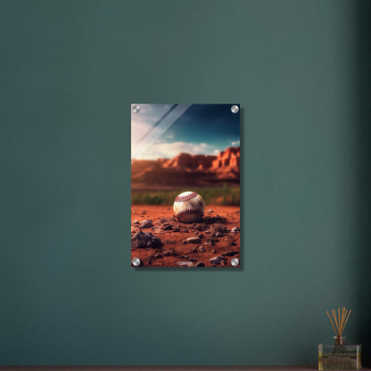 Verlorener Baseball im Grand Canyon auf einem Acrylbild