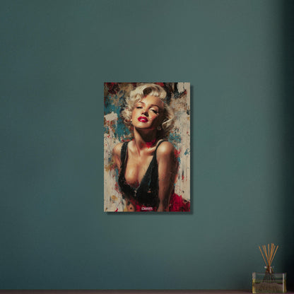 Marilyn Monroe gemalt mit Acrylfarben auf Aluminium