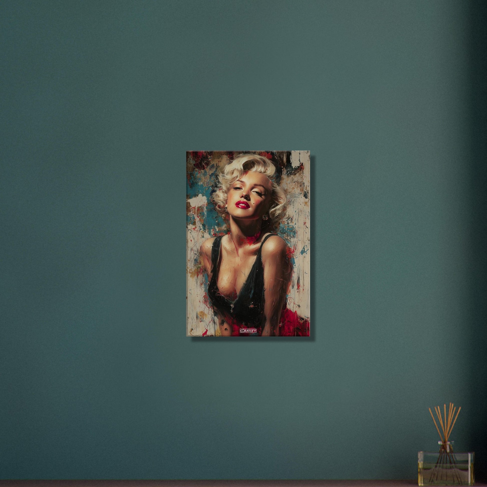 Marilyn Monroe gemalt mit Acrylfarben auf einer Leinwand