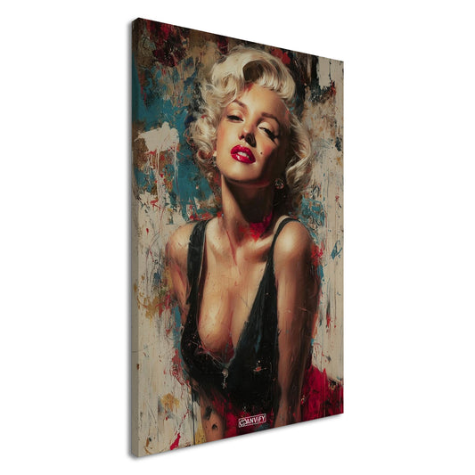 Marilyn Monroe gemalt mit Acrylfarben auf einer Leinwand