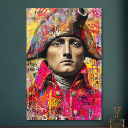 Napoleon im Pop Art Stil auf einem Acrylbild