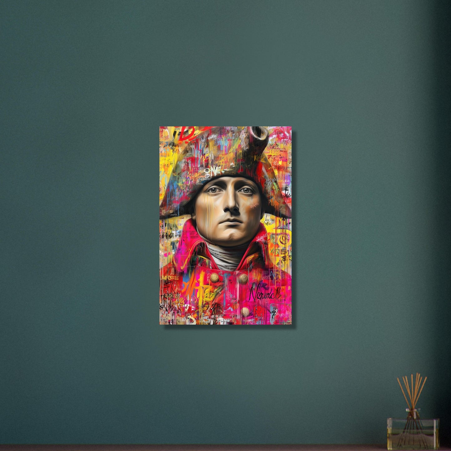 Napoleon im Pop Art Stil auf Aluminium