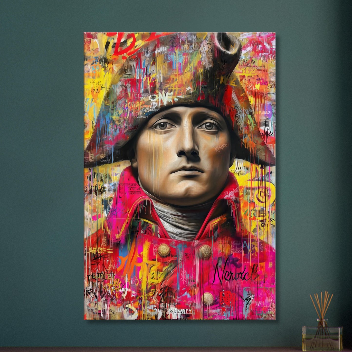 Napoleon im Pop Art Stil auf einer Leinwand